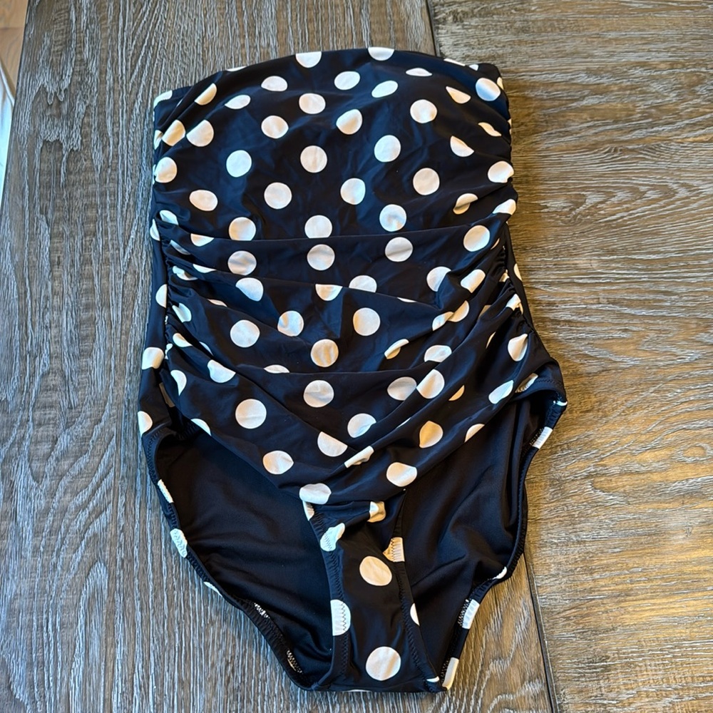 J. Crew Ruched Bandeau Swim Suit